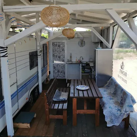 Campingplatz Sea Caravan/camper On The *