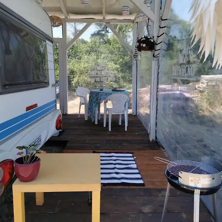 Sea Caravan/camper On The Camping *